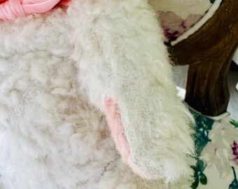 Vintage Rushton Style Chiltern Rubber Face Large Pink Bunny Plush