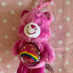 Porte-clés en peluche rose Cheer Carebear Care Bear de Popmart série Cosy Life - État neuf sans boîte
