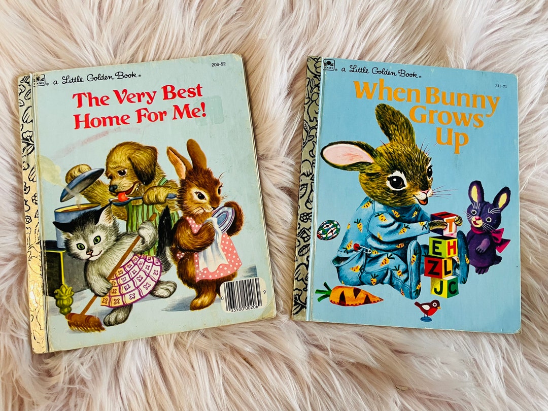 Vintage Little Golden Books Children Books LOT About Bunny Rabbit ...
