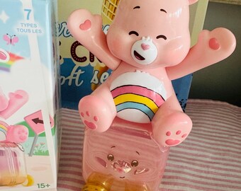 Figurine de poupée Happy Tour Cheer Baby Carebear rose avec bagage - boîte incluse