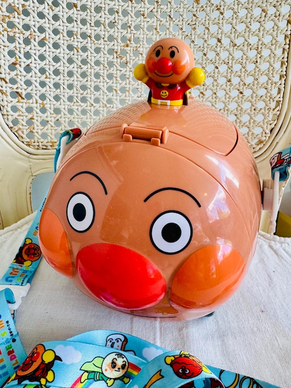 Japan Anpanman in Bread Car Storage Toy Popcorn Bucket With Strap
