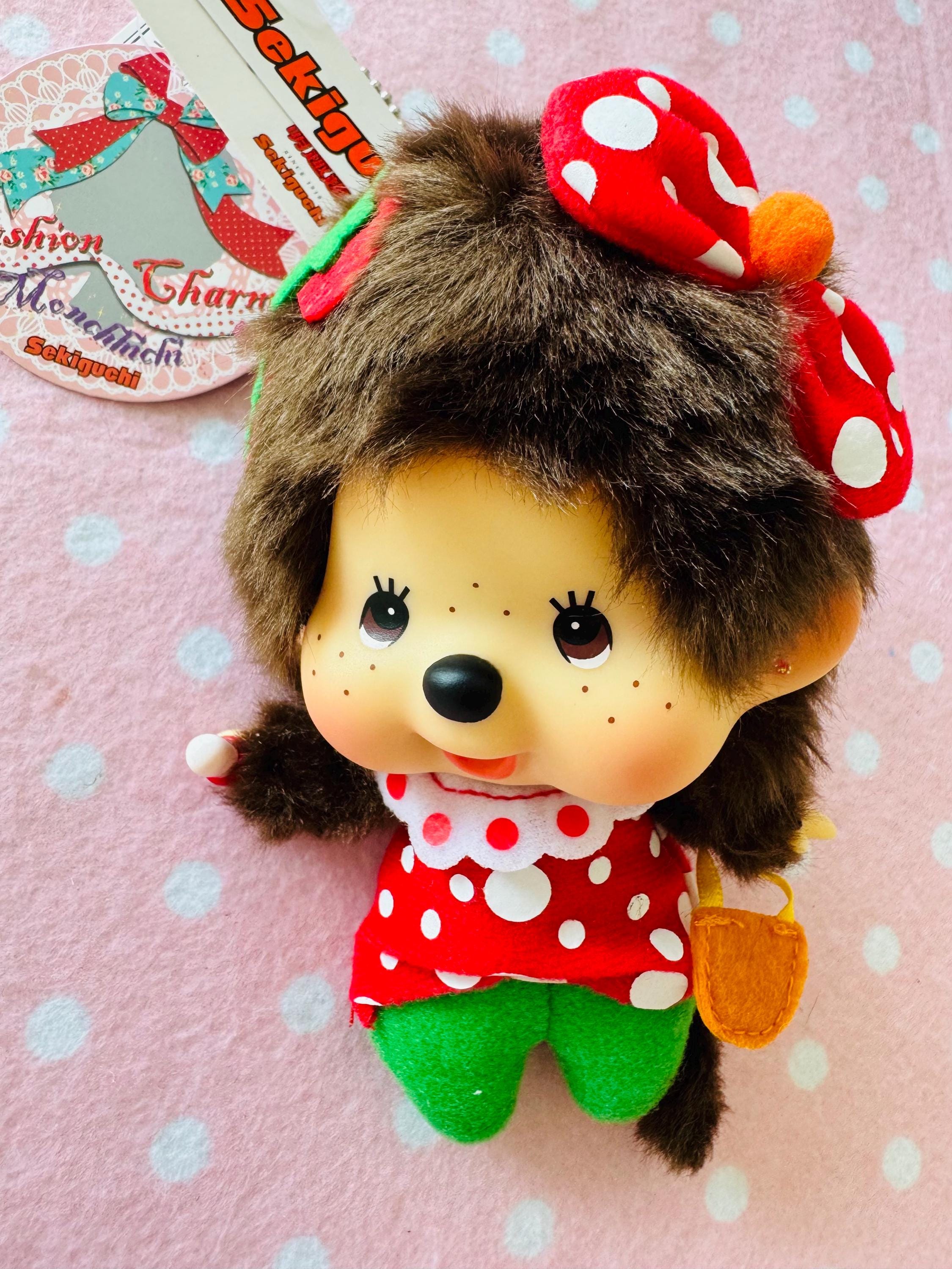 Japan Limited Sekiguchi Big Head Strawberry Monchhichi With Polka