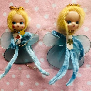 ヴィンテージ 日本製 シェニールチュール ウィング ピクシーエンジェル クリスマスオーナメント デコレーション - 日本製 - 価格は1つです