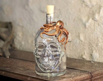 70 cl octopus skull bottle, Octopus rum bottle, arranged rum, gifts, steampunk, bar, octopus, kraken