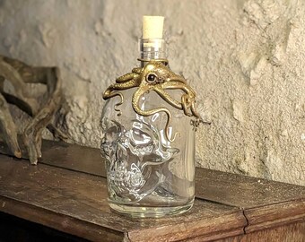 70 cl octopus skull bottle, Octopus rum bottle, arranged rum, gifts, steampunk, bar, octopus, kraken