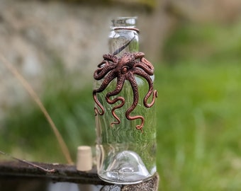 Aberlour bottle 70 cl, bottle, steampunk, mermaid, rum, whiskey, flask, flask, octopus, gift
