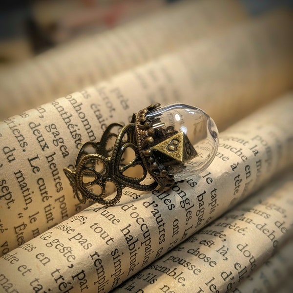 Bague de décision (15mm) , dé, dice, decisions, ludique, geek, original, cadeau, antistress, RPG, cosplay, jeux de société, jeu de role