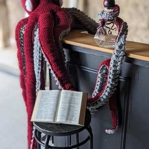 Patron crochet de Philibert le poulpe géant en anglais et en français, kraken, Cthulhu, octopus, crochet, peluche géante, monstre, image 6