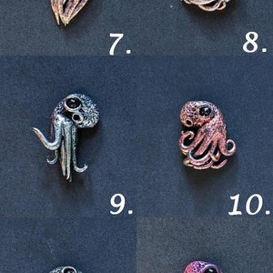 Pendant octopus ctulhu kraken dark dark gothic gothic cute miniature monster image 7