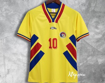 Retro Rumania 1994 Hagi Camiseta de fútbol vintage camiseta de fútbol clásica Regalo para él Regalo para fanático