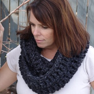 Chunky Infinity Scarf Lambs Wool Blend Circle Scarf Oversized Scarf