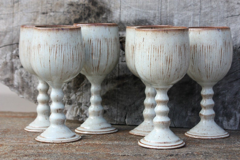 Stoneware goblets Ceramic wine glasses this listing if for 1 Etsy