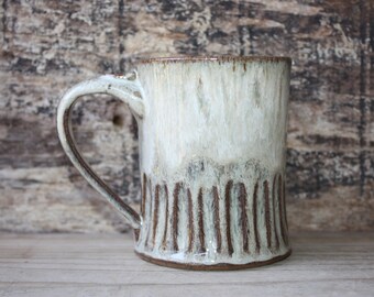 Stoneware Coffee cup, Ceramic teacup listing is for cup shown