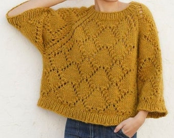 Women's sweater oversize pure wool