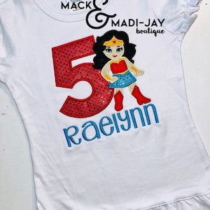Girl Superhero Birthday Shirt