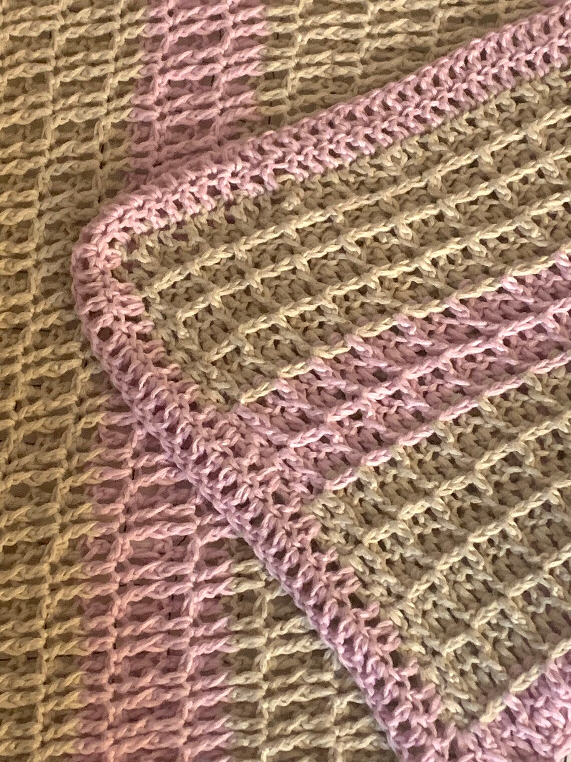 Crochet Waffle Stitch Baby Blanket Etsy