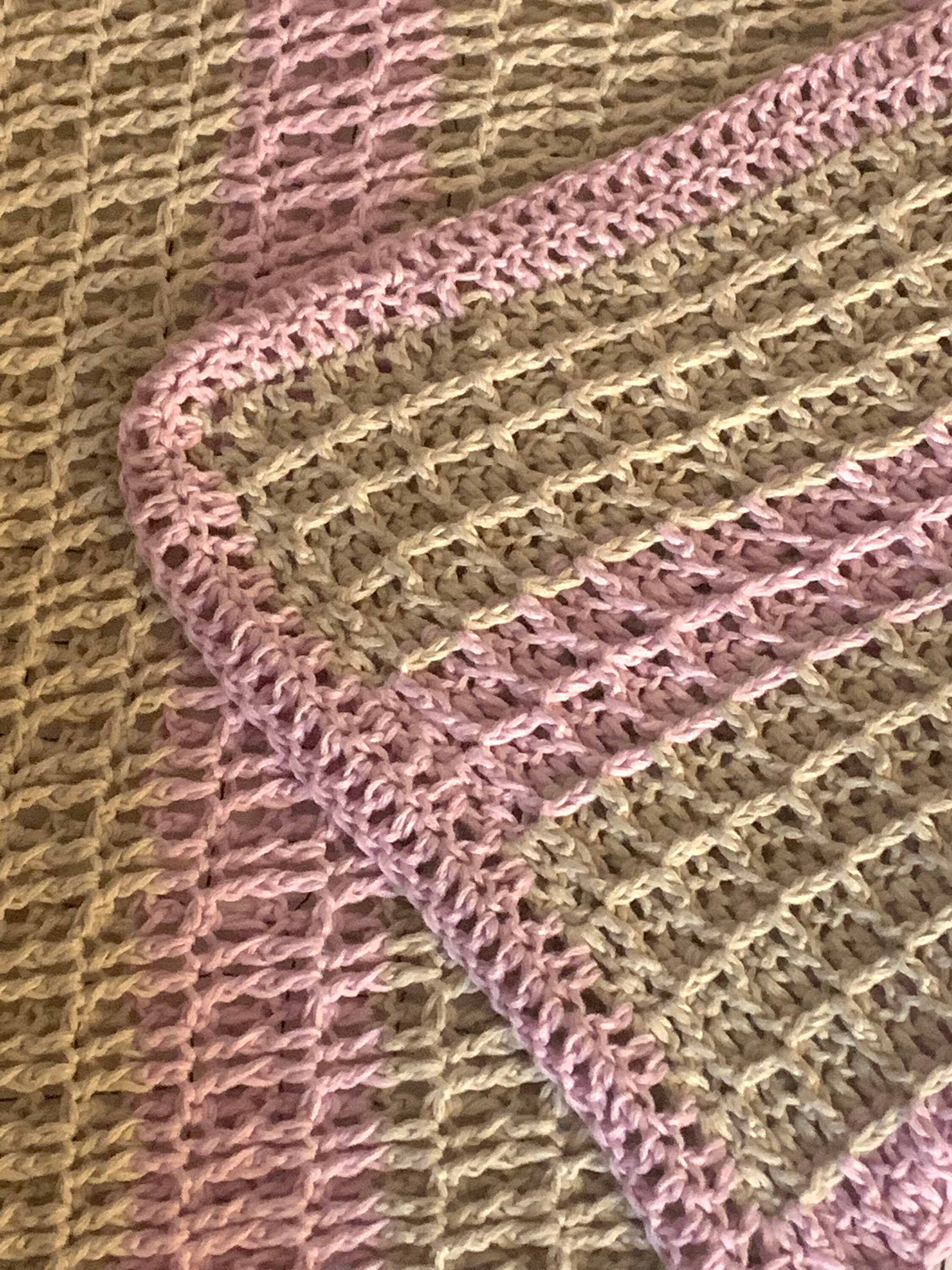 Crochet Waffle Stitch Baby Blanket Etsy