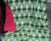 Blanket, Flannel, Lap Blanket, Flannel Receiving Blanket, Double Sided, Extra Large, Soft , Sports Theme, Great Giift
