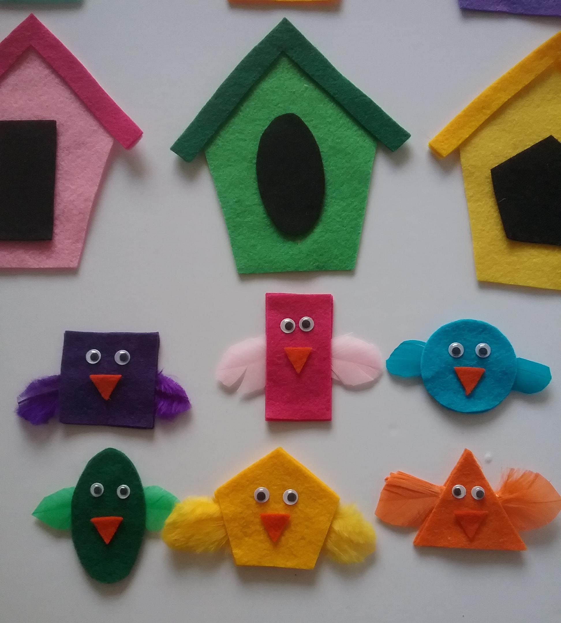 A House for Birdie PDF Pattern Felt Board Set Colors Shapes Etsy Canada