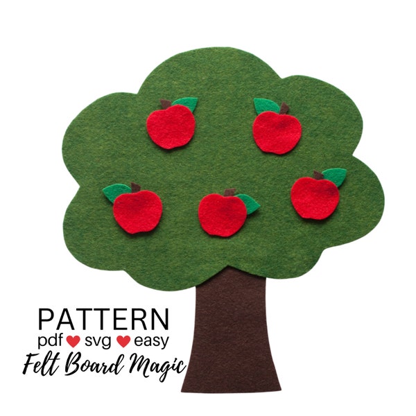 Farmer Brown has Five Red Apples PDF SVG Cutting Files Cricut Felt Board Pattern  Flannel Board Song Library Story time