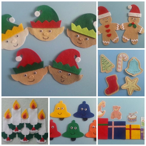 20 Christmas Felt Board Set Patterns 20 Felt Set Patterns Etsy