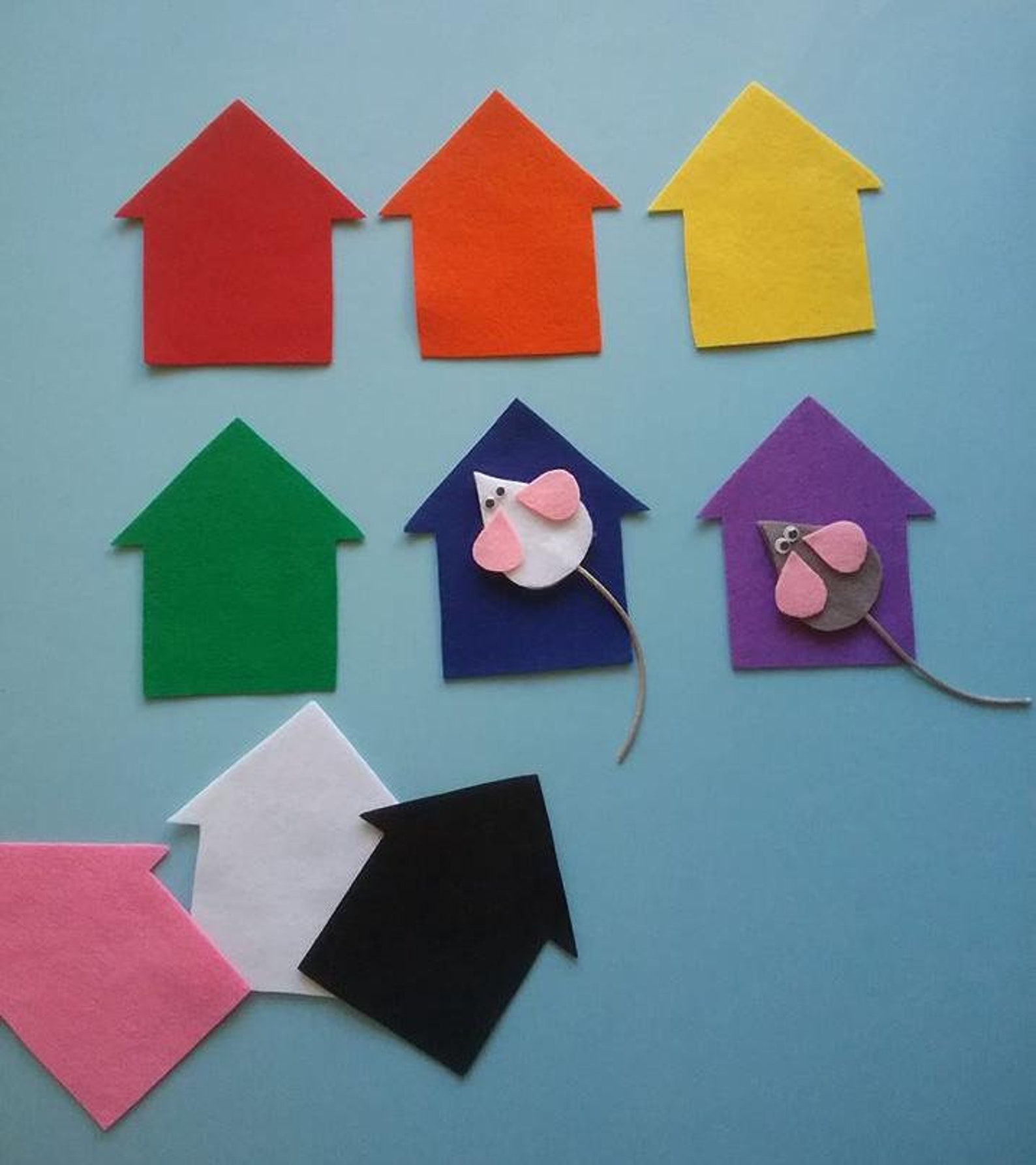 Colors and Shapes Felt Story Board Patterns Flannel Board Etsy