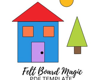The Shape Story PDF Template (Print Cut Laminate Use) Felt Board Set Colors and Shapes Puppets Printable