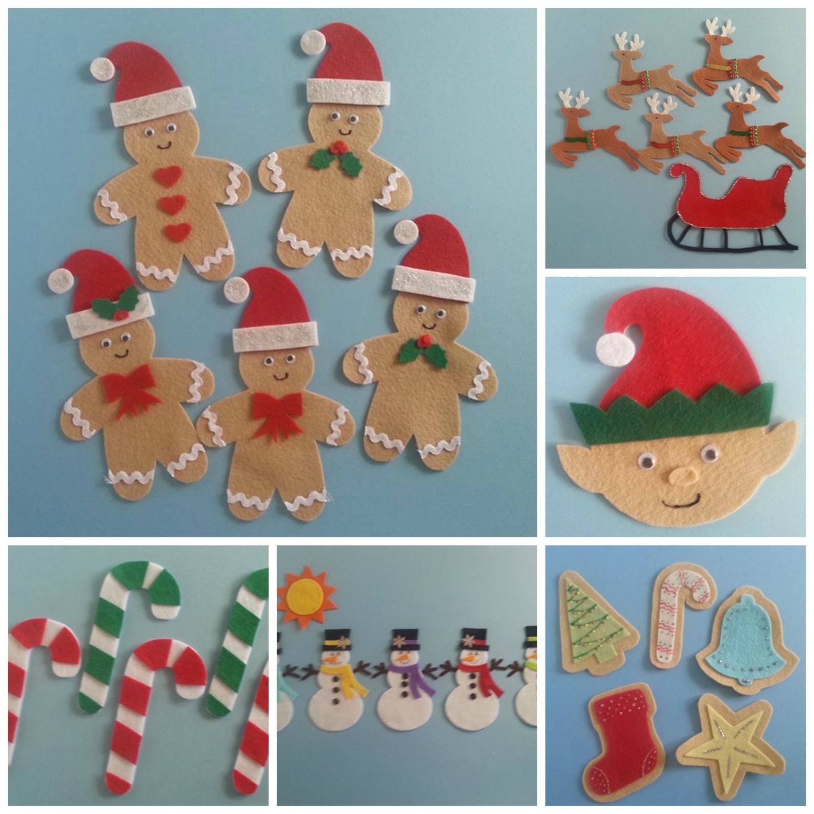 20 Christmas Felt Board Set Patterns 20 Felt Set Patterns Two Etsy