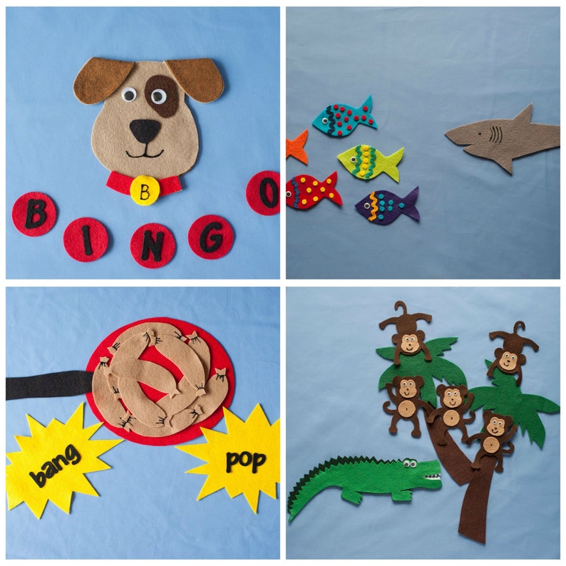 Classic Felt Board Songs Felt Board Pattern eBook Digital Etsy