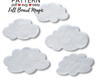 Five Little Clouds PDF Felt Board Pattern  Flannel Board Song
