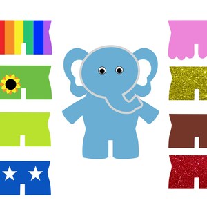 Si los elefantes usaran pantalones PDF y patrón de tablero de fieltro SVG, tablero de franela de libro de imágenes, actividad de aprendizaje preescolar, recurso de tiempo de cuentos de biblioteca imagen 7