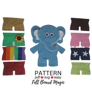 If Elephants Wore Pants PDF and SVG Felt Board Pattern, Picture Book Flannel Board, Preschool Learning Activity, Library Story Time Resource