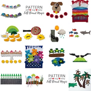 Classic Felt Book Songs - 13 Felt Board Patterns PDF SVG Download, Circle Time Resource, Counting Set, Learning Activity, Cricut Files