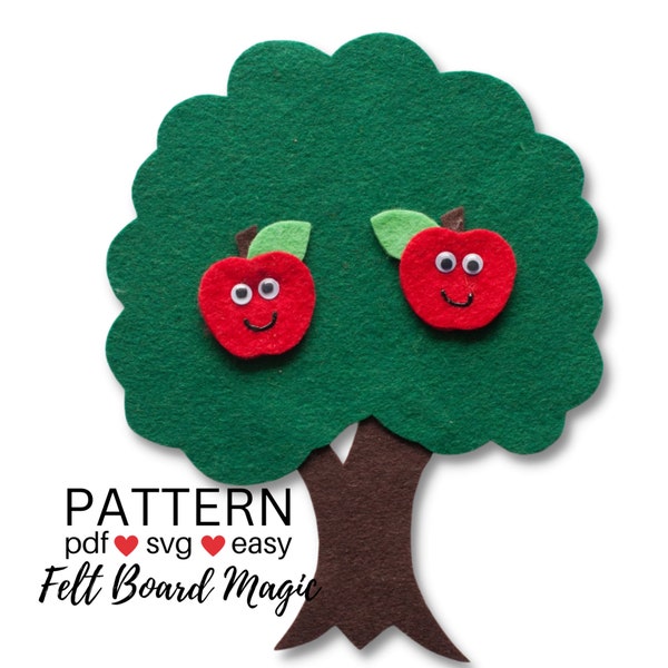 Way Up High in the Apple Tree  PDF SVG Felt Board Pattern  Flannel Board Song