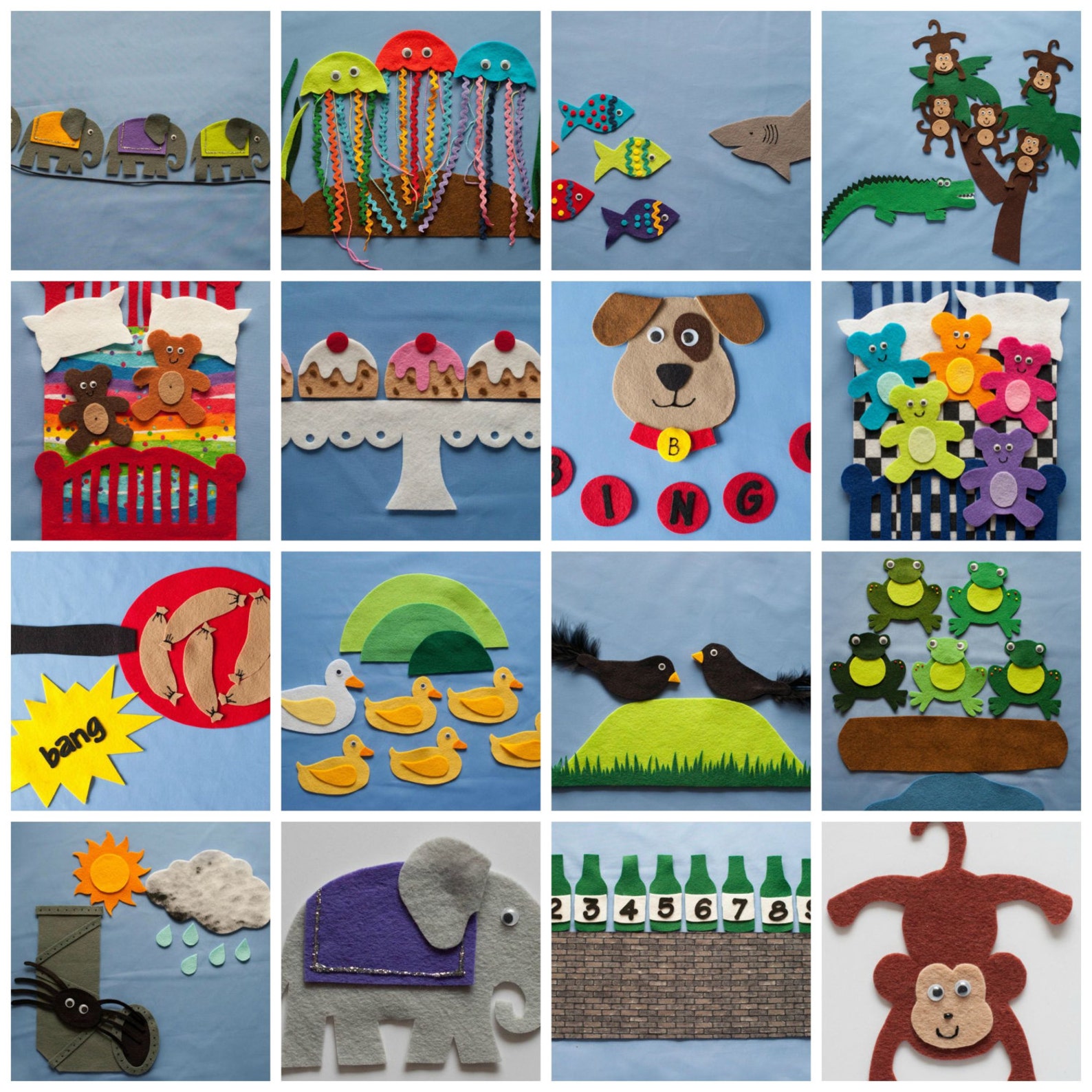 Classic Felt Board Songs Felt Board Pattern Ebook Digital Etsy