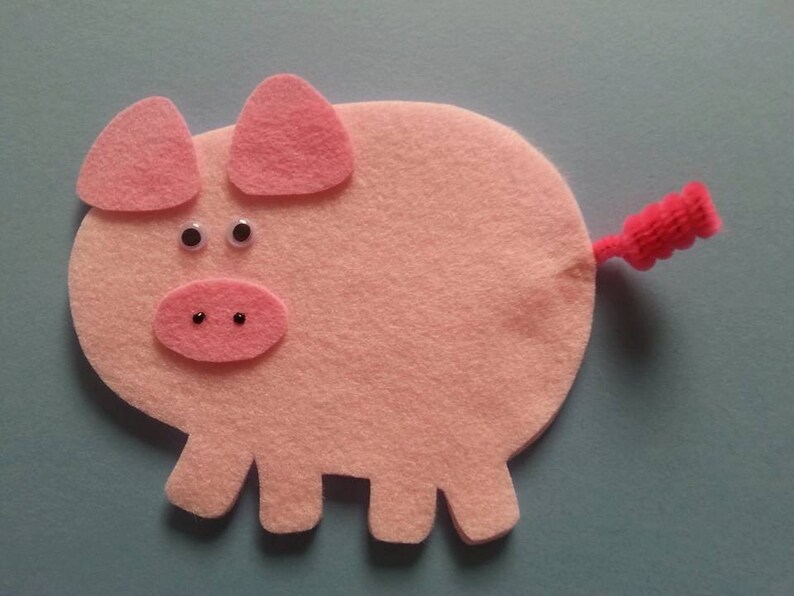 Five Little Muddy Pigs PDF Pattern Felt Board Farm Counting | Etsy ...