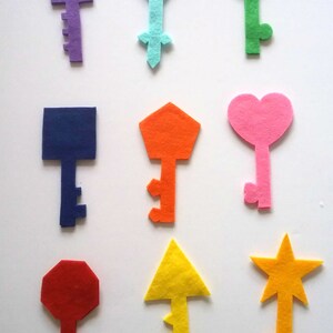 Key Shadow Matching PDF Pattern Felt Board Set Colors, Shapes, Colours ...