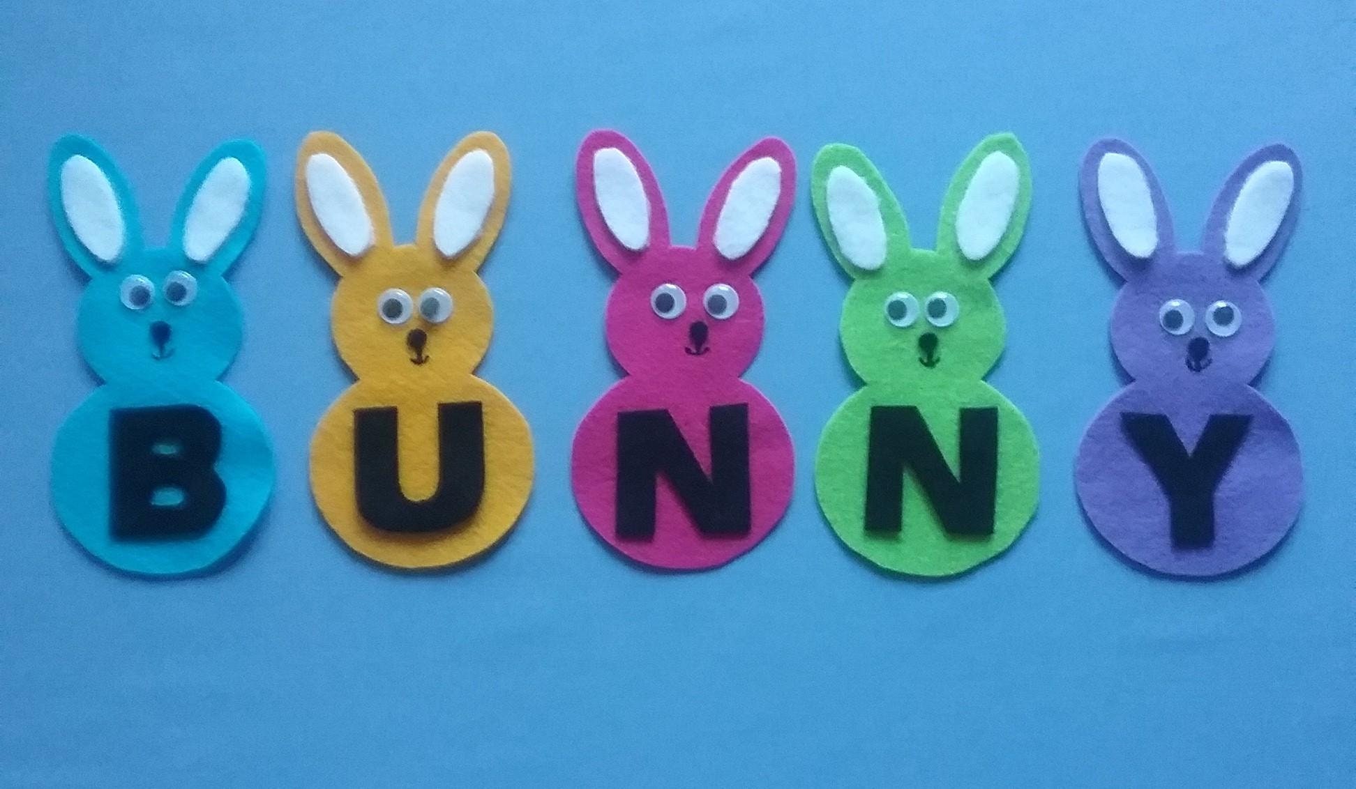 BUNNY Felt Board Set RHYME SONG Easter Flannel Board Etsy