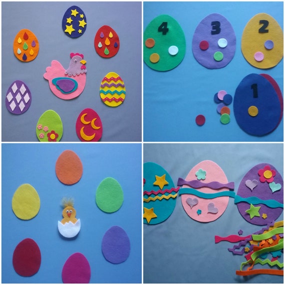 Easter Felt Board Set Pattern Collection 2 Digital Download Etsy