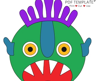 Go Away Big Green Monster PDF Template (Print Cut Laminate Use) Felt Board Set Puppets Printable BLM for coloring