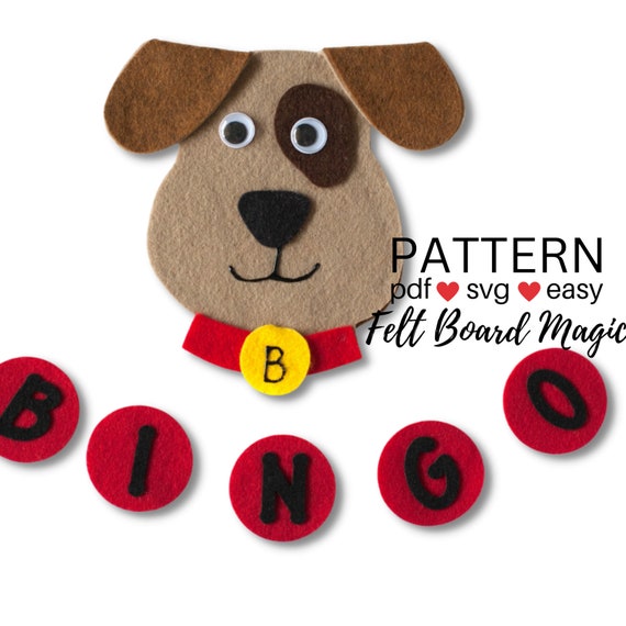 BINGO PDF Felt Board Pattern SVG Cutting Files Flannel Board