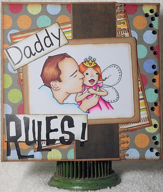 handmade birthday card for father from daughter