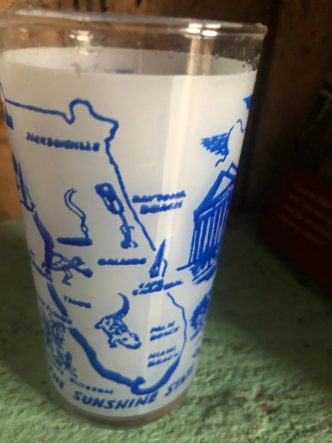 Vintage 1960s florida State Souvenir Glass Etsy