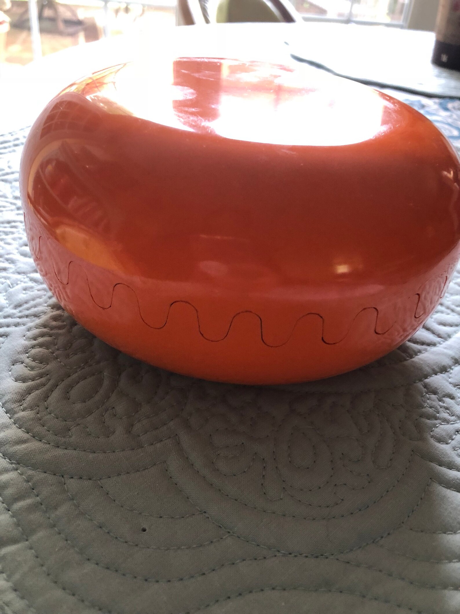 Vintage 70s orange interlocking ashtray Etsy