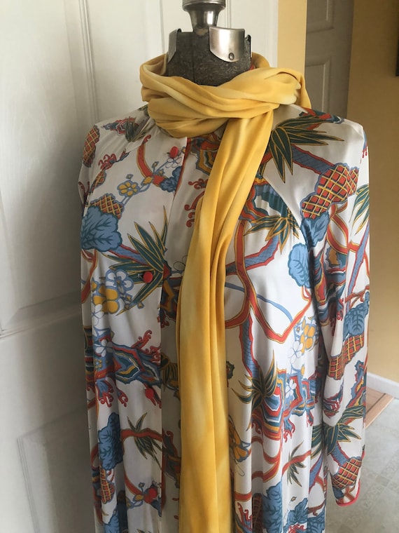 Vintage Asian inspired motif loungewear dress