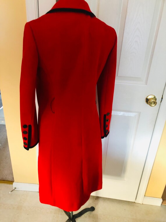 Vintage Women’s 70s Contima red & black duster ma… - image 3