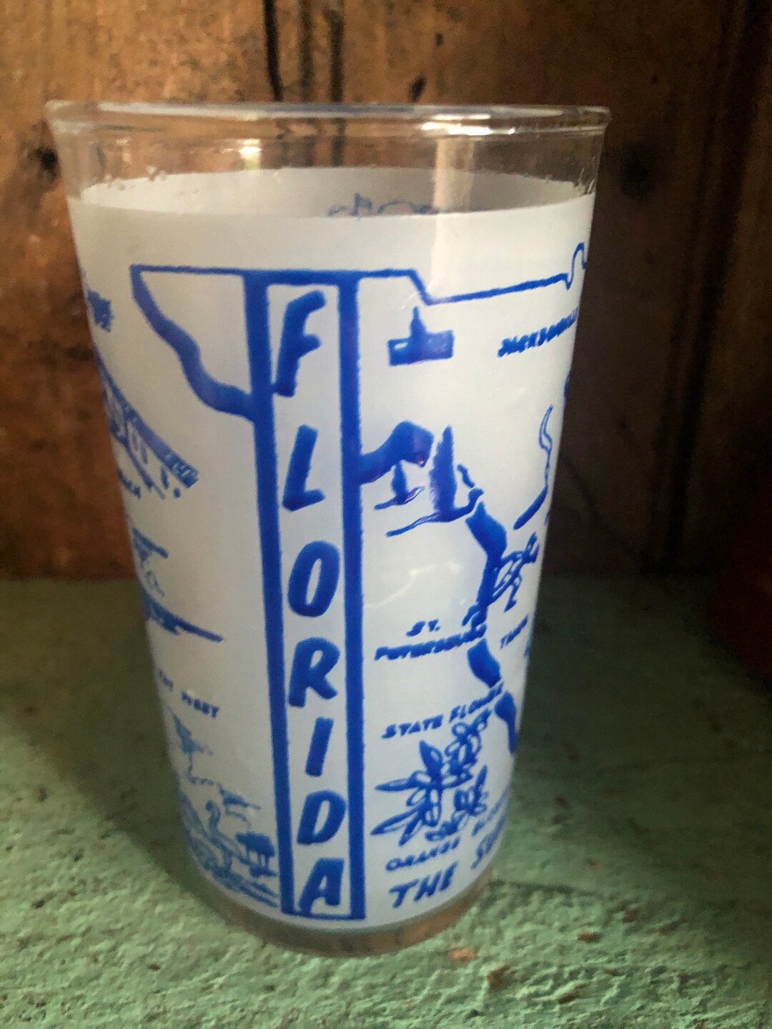Vintage 1960s florida State Souvenir Glass Etsy