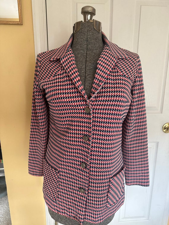 Vintage 70s plaid blazer jacket