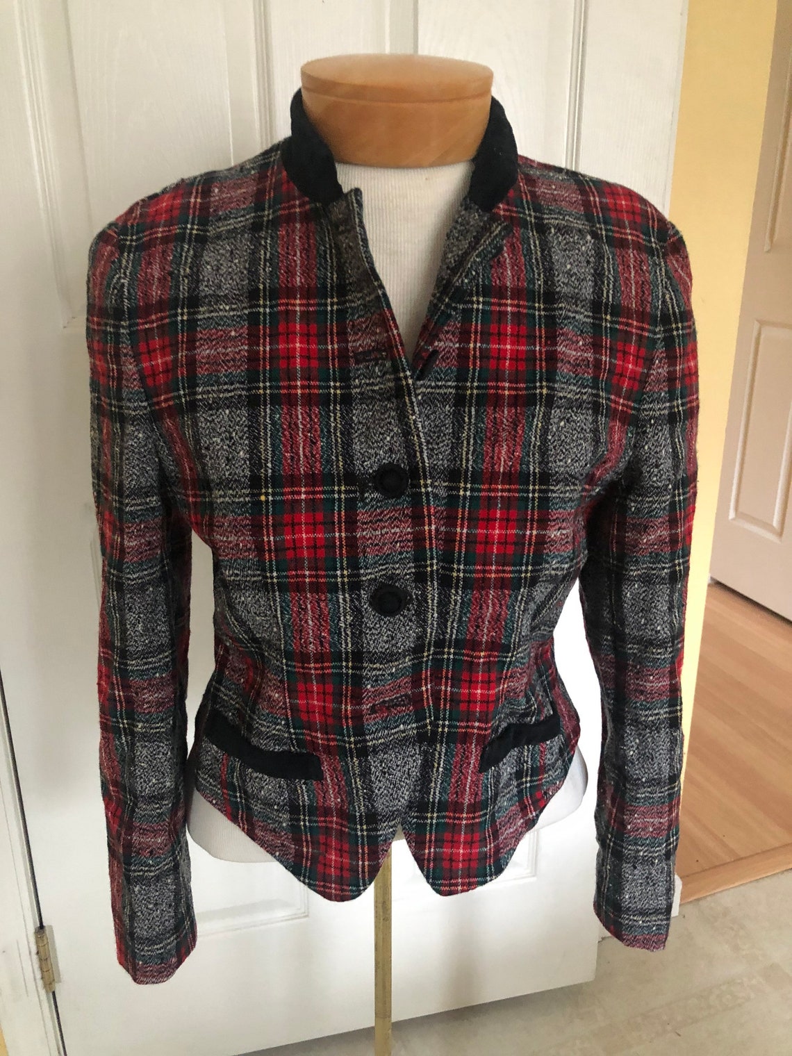 Vintage Pendleton plaid cropped jacket 8P | Etsy