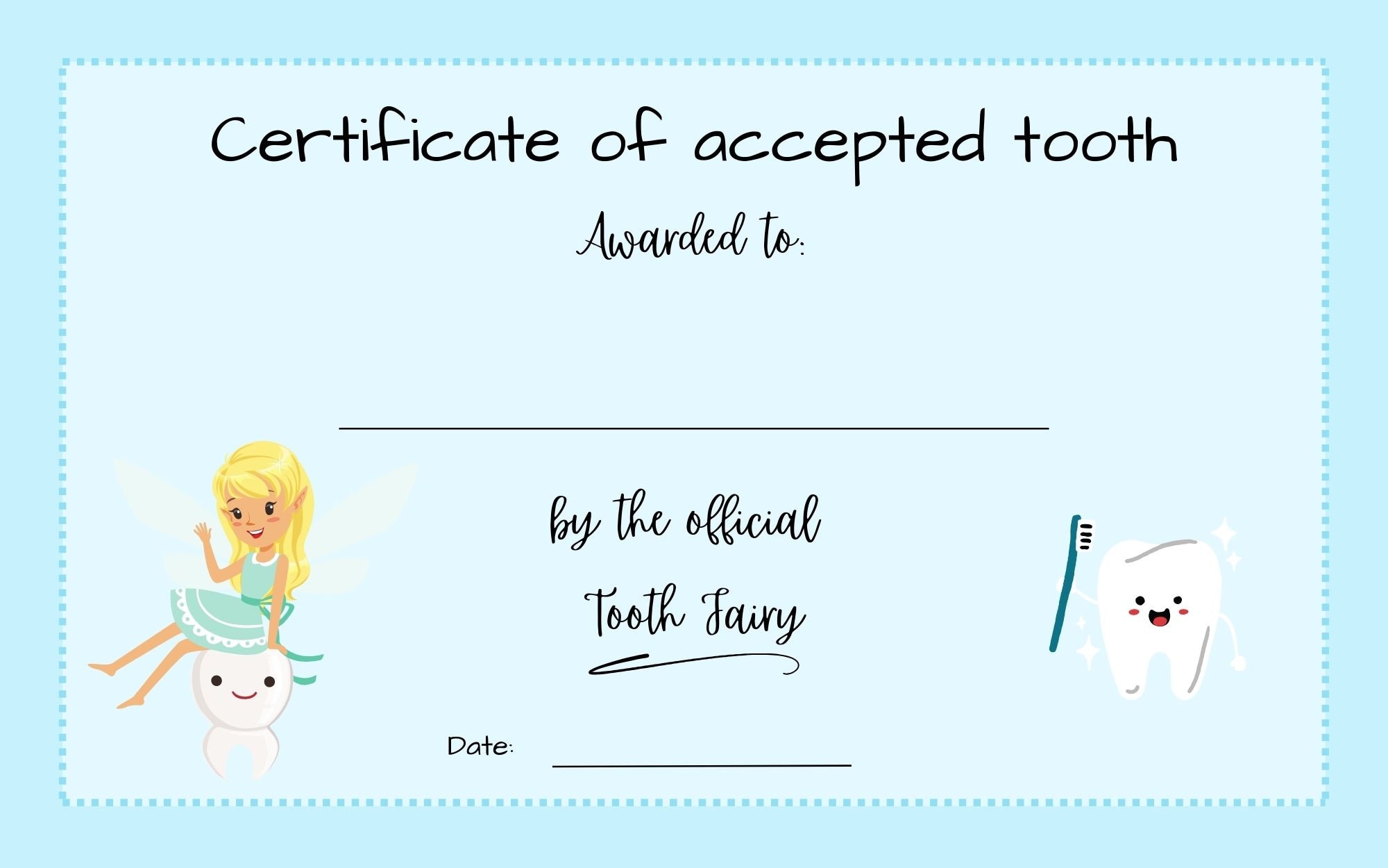 Tooth Fairy Letter Tooth Certificate Tooth Box Tooth Fairy Etsy